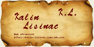 Kalin Lisinac vizit kartica